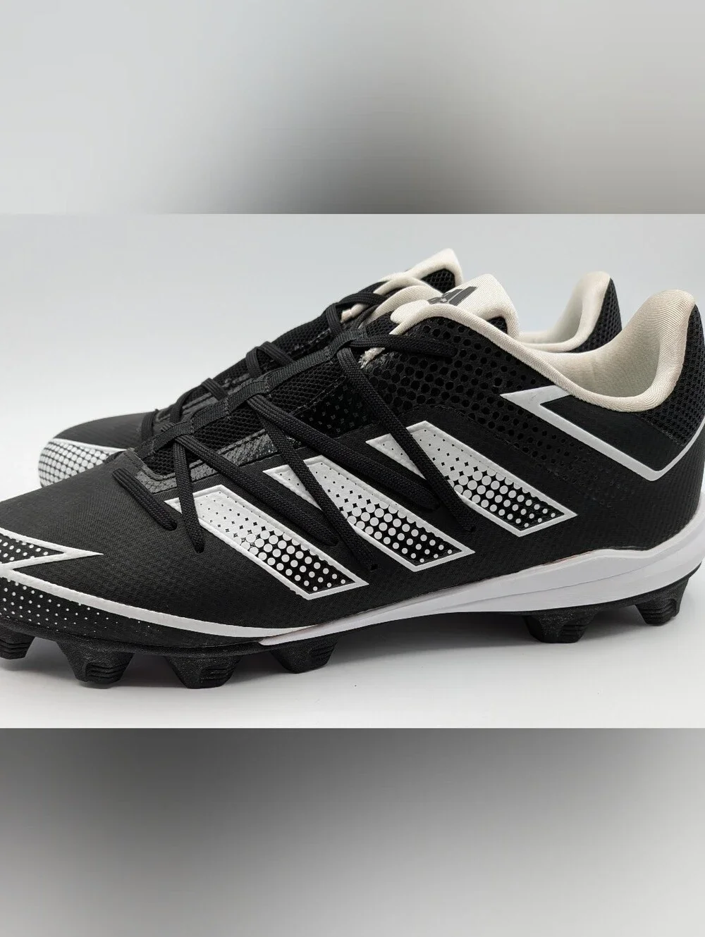 Adidas Adizero Afterburner 7 MD Baseball ⚾ Cleats in black and white  -  Sz 12
